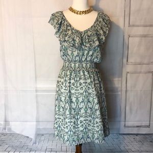 Forever 21 Contemporary blue/green pattern dress